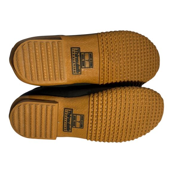 Soggs Thinsulate Insulation‎ Steel Shank Duck Shoes Men’s Size 7 Black Tan - Picture 8 of 14